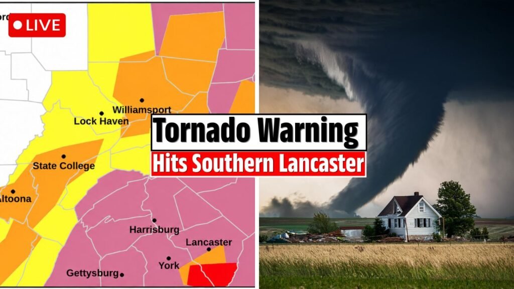 Tornado Warning Issued for Southern Lancaster County