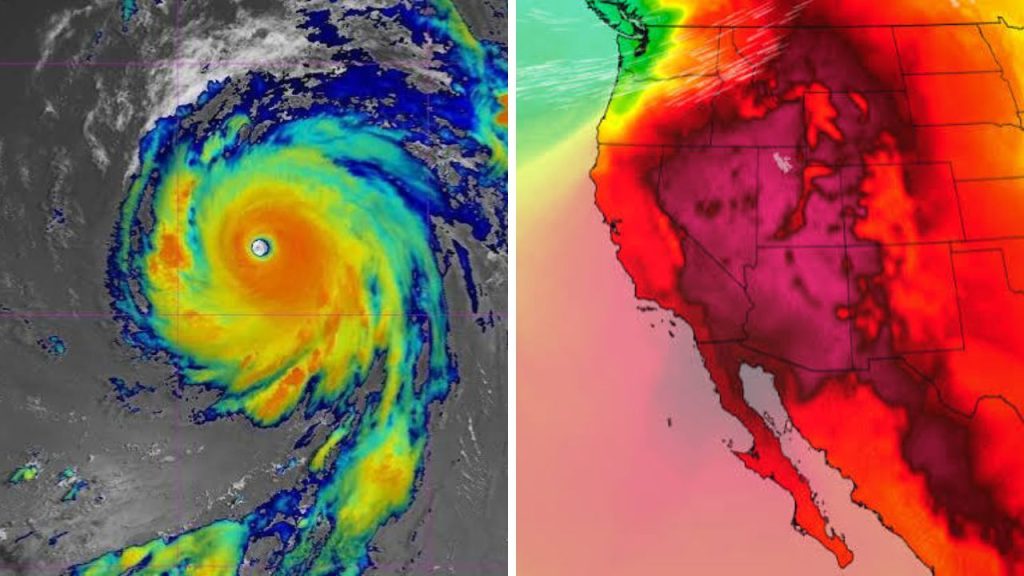 California Heat Dome and Hurricane Genevieve