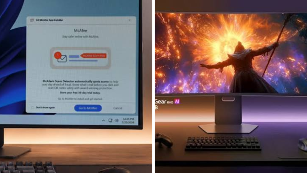 LG Monitor App McAfee Ads